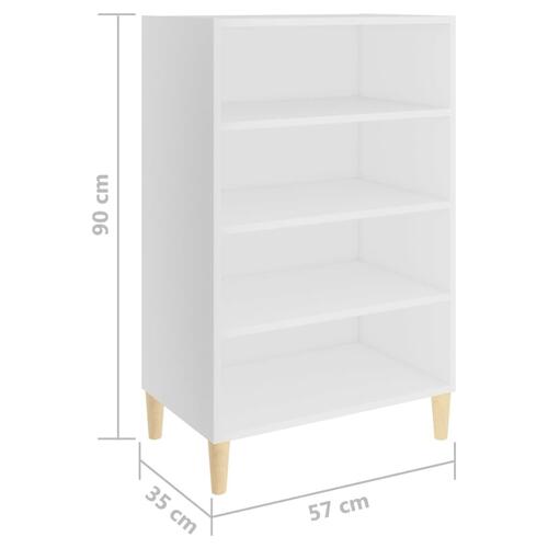 Skænk 57x35x90 cm konstrueret træ hvid