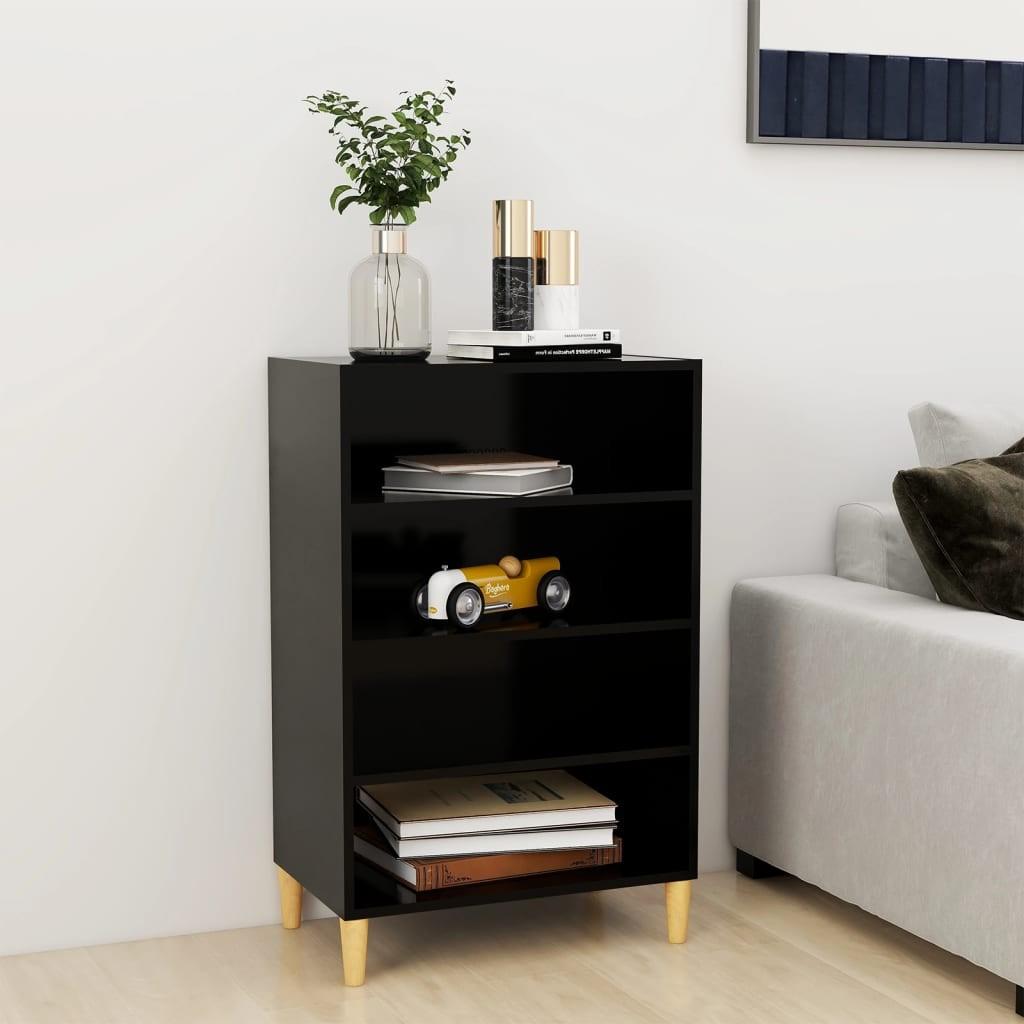 Skænk 57x35x90 cm konstrueret træ sort