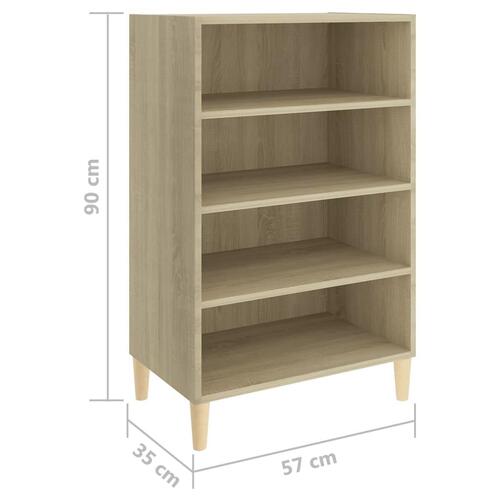 Skænk 57x35x90 cm konstrueret træ sonoma-eg