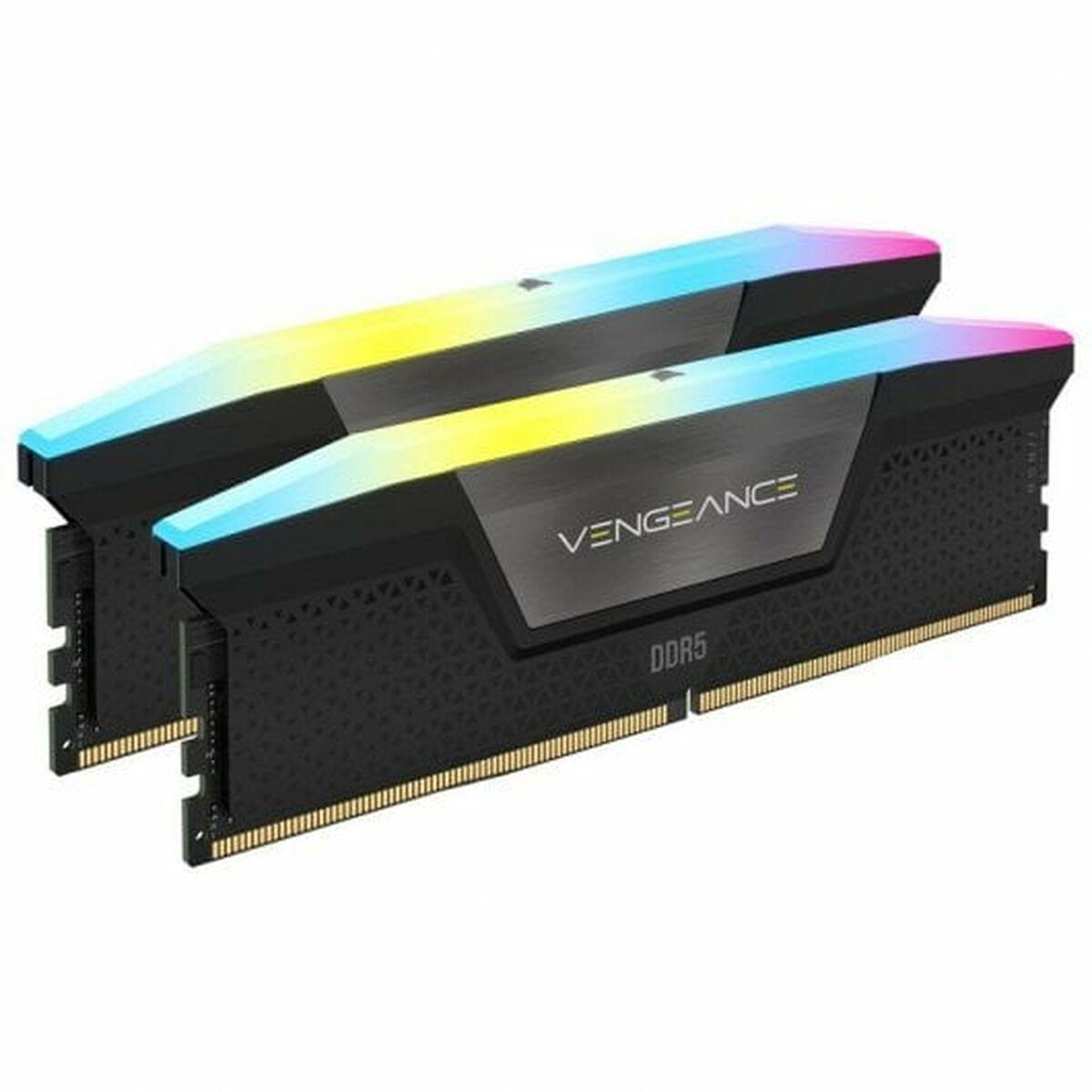 CORSAIR Vengeance RGB - DDR5 - sæt - 32 GB: 2 x 16 GB - DIMM 288-PIN - 6000 MT/s / PC5-48000 - CL36 - sort