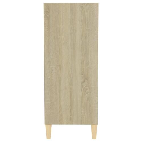 Skænk 57x35x90 cm konstrueret træ hvid og sonoma-eg