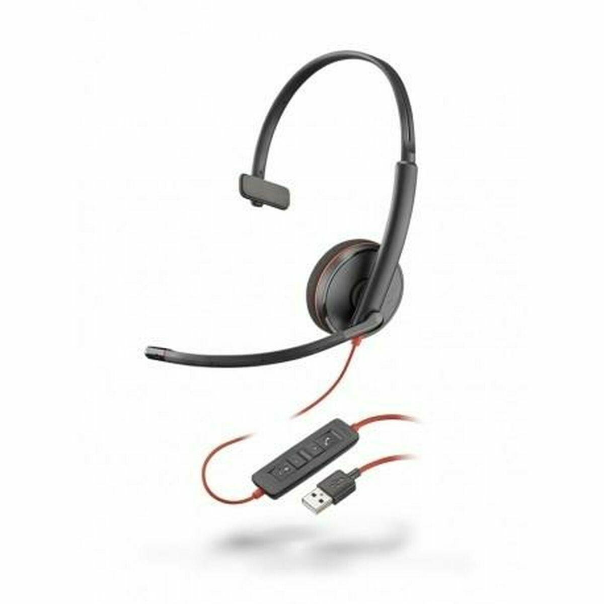 Headset med mikrofon Poly (sort) 8X214A6 - monauralt USB