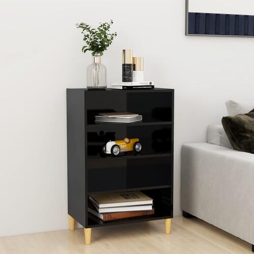 Skænk 57x35x90 cm konstrueret træ sort højglans