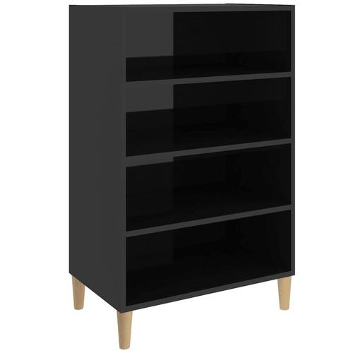 Skænk 57x35x90 cm konstrueret træ sort højglans