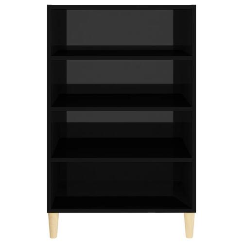 Skænk 57x35x90 cm konstrueret træ sort højglans