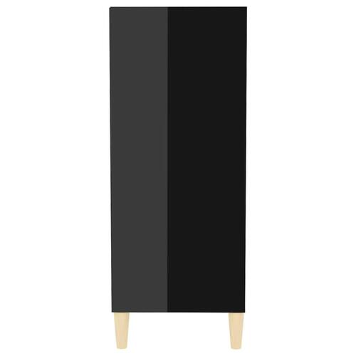 Skænk 57x35x90 cm konstrueret træ sort højglans