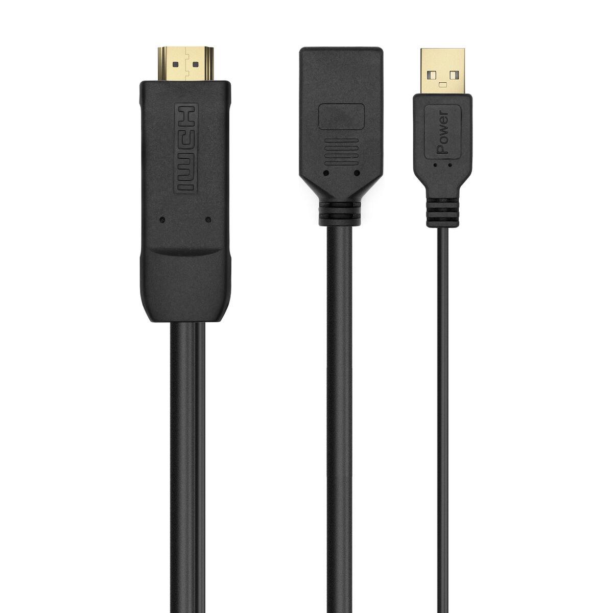 Aisens HDMI til DisplayPort-adapter, sort - 10 cm