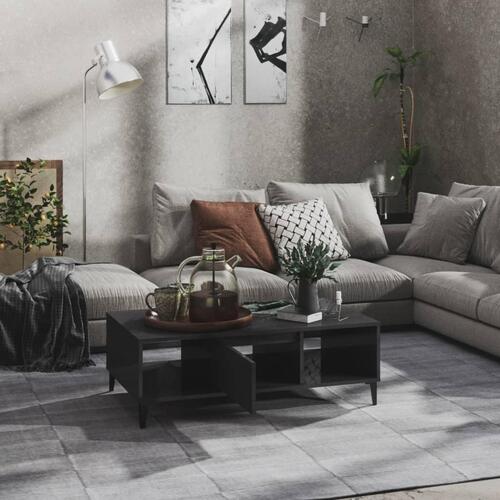 Sofabord 103,5x60x35 cm konstrueret træ grå højglans