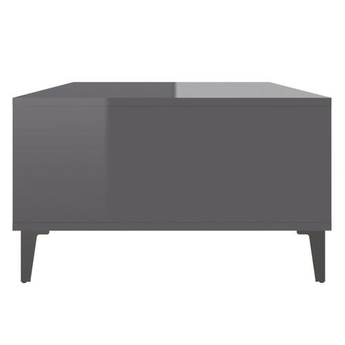 Sofabord 103,5x60x35 cm konstrueret træ grå højglans