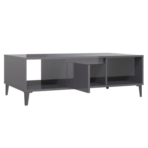 Sofabord 103,5x60x35 cm konstrueret træ grå højglans
