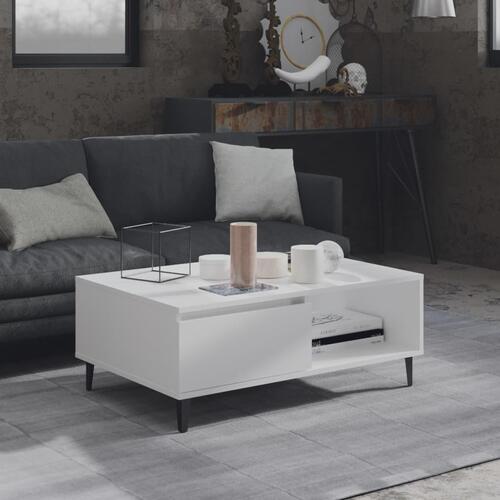 Sofabord 90x60x35 cm konstrueret træ hvid