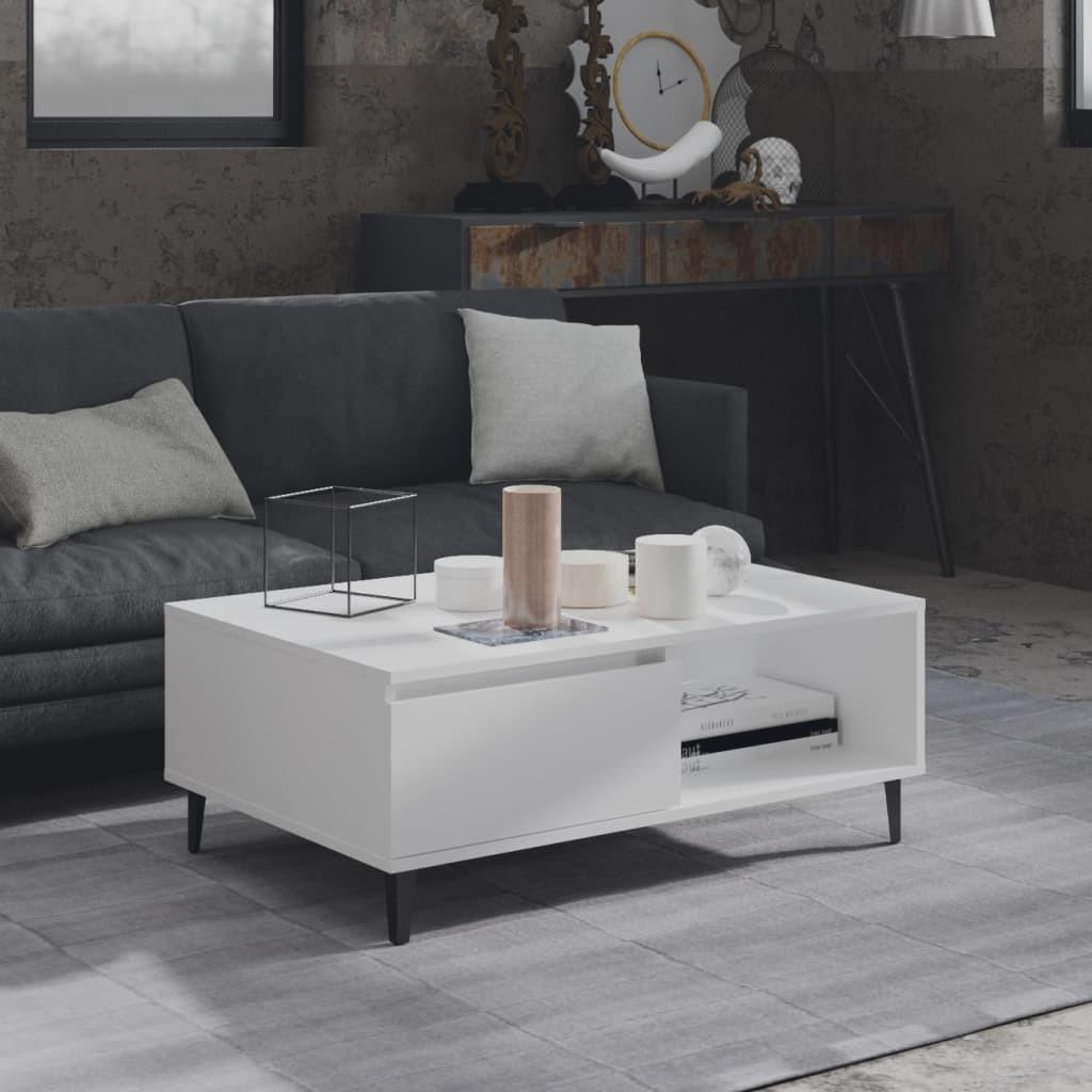 Sofabord 90x60x35 cm spånplade hvid