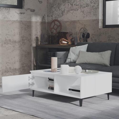 Sofabord 90x60x35 cm spånplade hvid