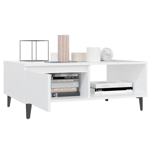 Sofabord 90x60x35 cm spånplade hvid