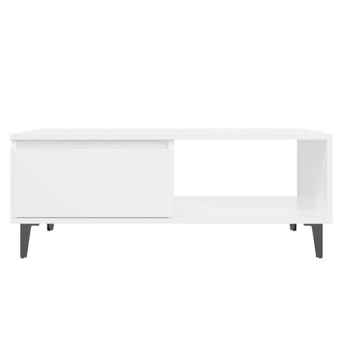 Sofabord 90x60x35 cm konstrueret træ hvid