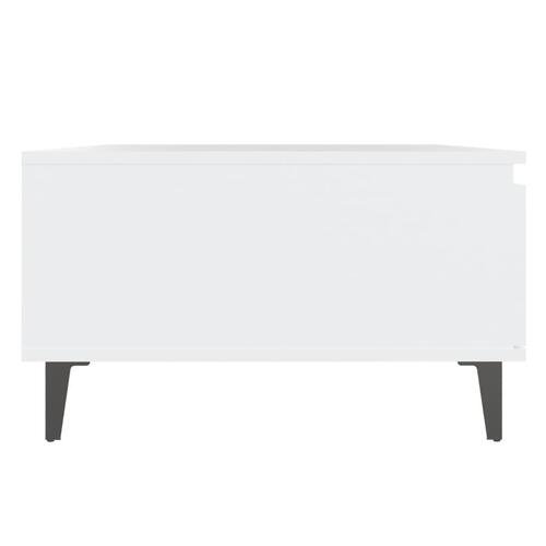 Sofabord 90x60x35 cm konstrueret træ hvid