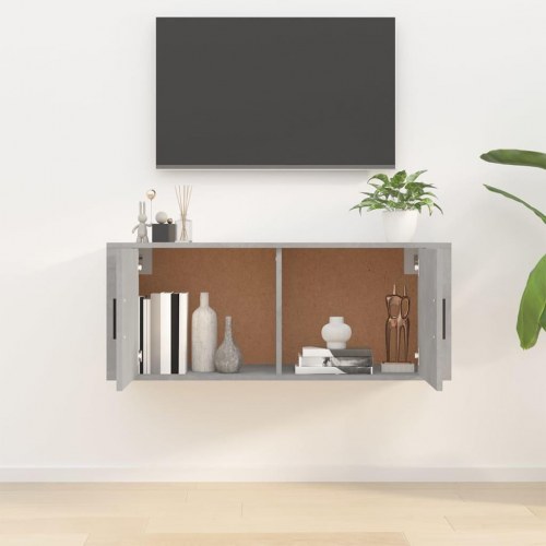 Væghængt tv-skab 100×34,5×40 cm - betongrå