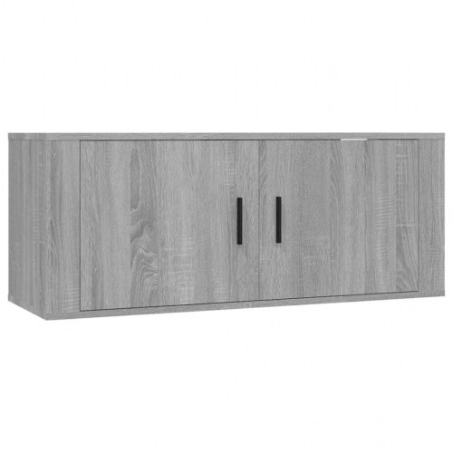 Væghængte tv-skabe, 2 stk. - 100×34,5×40 cm, grå sonoma-eg