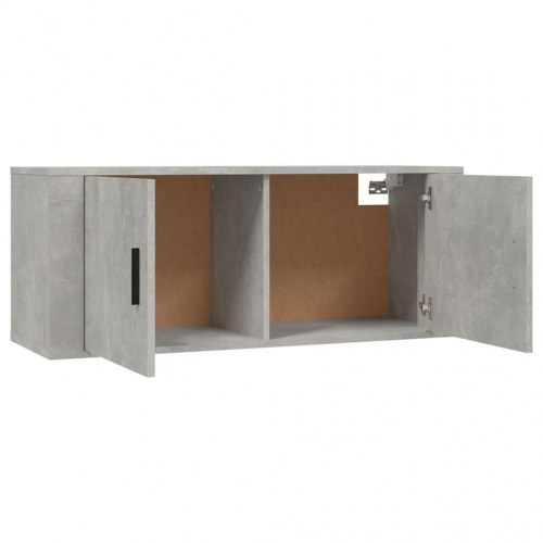 Væghængte tv-skabe 2 stk. - betongrå 100 x 34,5 x 40 cm