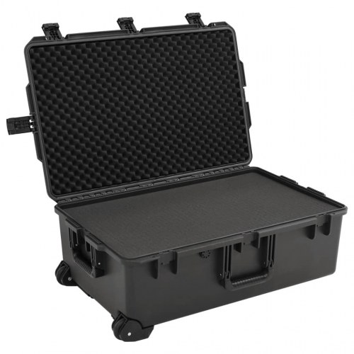 Flightcase med skumindsats 79,5 x 51,5 x 30,5 cm - sort