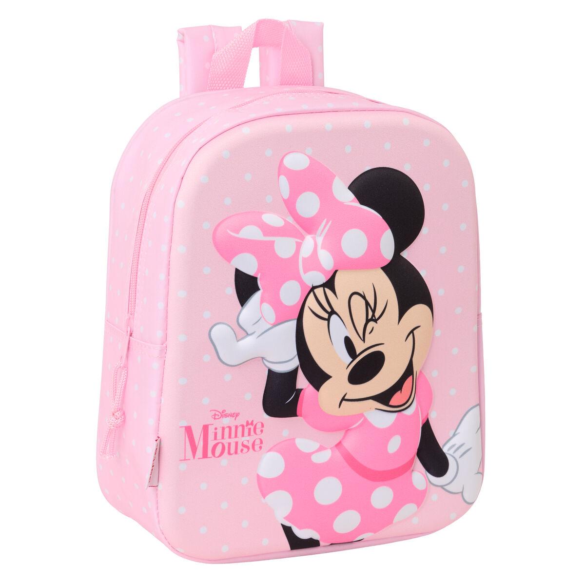 Rygsæk til børn Minnie Mouse - pink 22 × 27 × 10 cm 3D