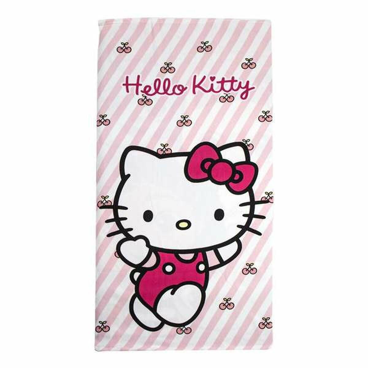 Hello Kitty strandhåndklæde 70 x 140 cm - badehåndklæde til børn