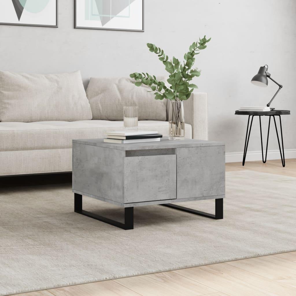 Sofabord 55x55x36,5 cm konstrueret træ betongrå billede