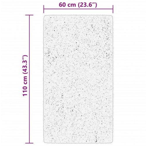 Gulvtæppe HUARTE 60×110 cm - kort luv, vaskbart, beige