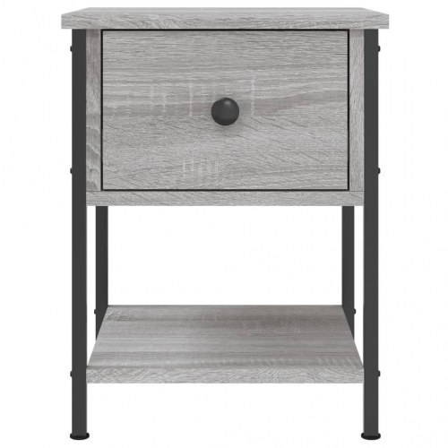 Sengebord sæt á 2 - 34 × 35,5 × 45 cm i konstrueret træ, grå sonoma-eg