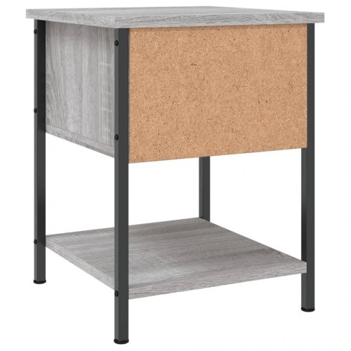 Sengebord sæt á 2 - 34 × 35,5 × 45 cm i konstrueret træ, grå sonoma-eg