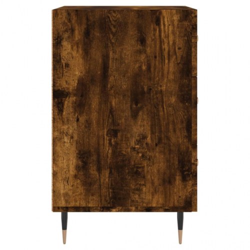 Sengebord 40×40×66 cm i konstrueret træ - røget egetræsfarve