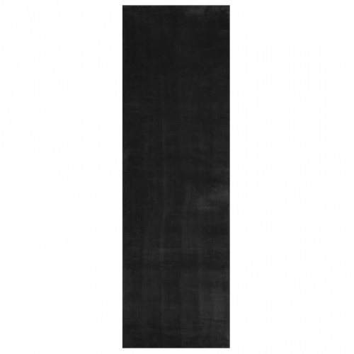Gulvtæppe HUARTE 80×250 cm - kort luv, vaskbart, sort