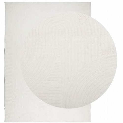 Gulvtæppe IZA 240×340 cm - kort luv, skandinavisk look, creme