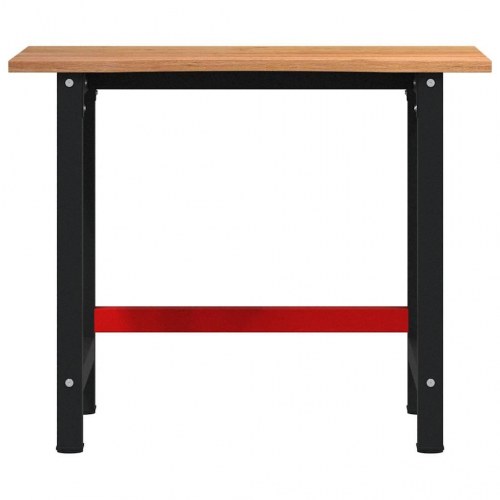 Arbejdsbænk i massivt egetræ 100 x 60 x 81,5 cm - lysebrun