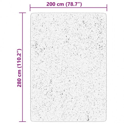 Gulvtæppe HUARTE 200×280 cm - kort luv, vaskbart, cremefarvet