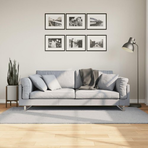 Gulvtæppe HUARTE 100×200 cm - kort luv, vaskbart, grå