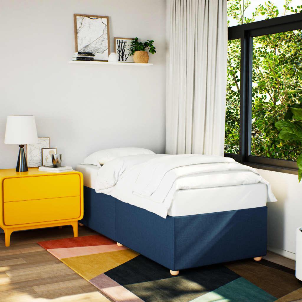 Sengeramme uden madras 100×200 cm - stof, blå