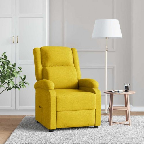 Lænestol i stof - gul, manuel recliner