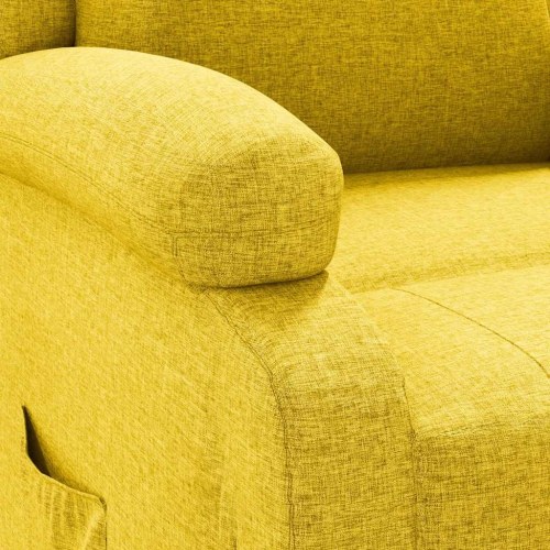 Lænestol i stof - gul, manuel recliner