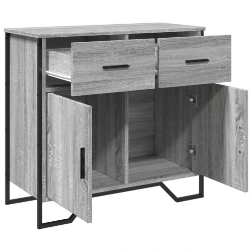 Skænk 79,5×35,5×74,5 cm i konstrueret træ - grå sonoma-eg