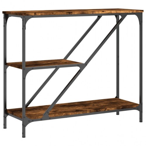 Konsolbord 88,5×30×75 cm i konstrueret træ - røget sonoma-eg