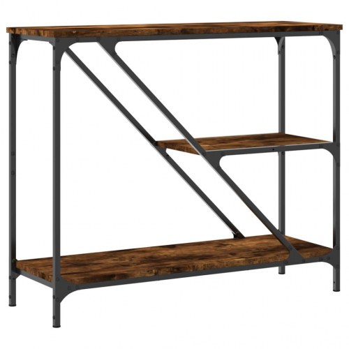 Konsolbord 88,5×30×75 cm i konstrueret træ - røget sonoma-eg