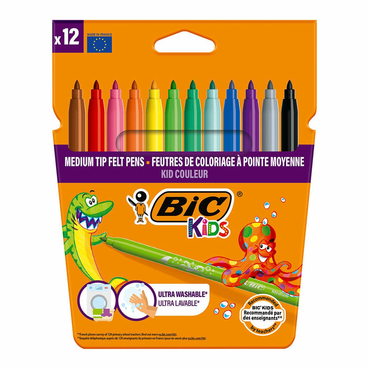 Bic Kid Couleur fiberpenne - 12 stk., multifarvet