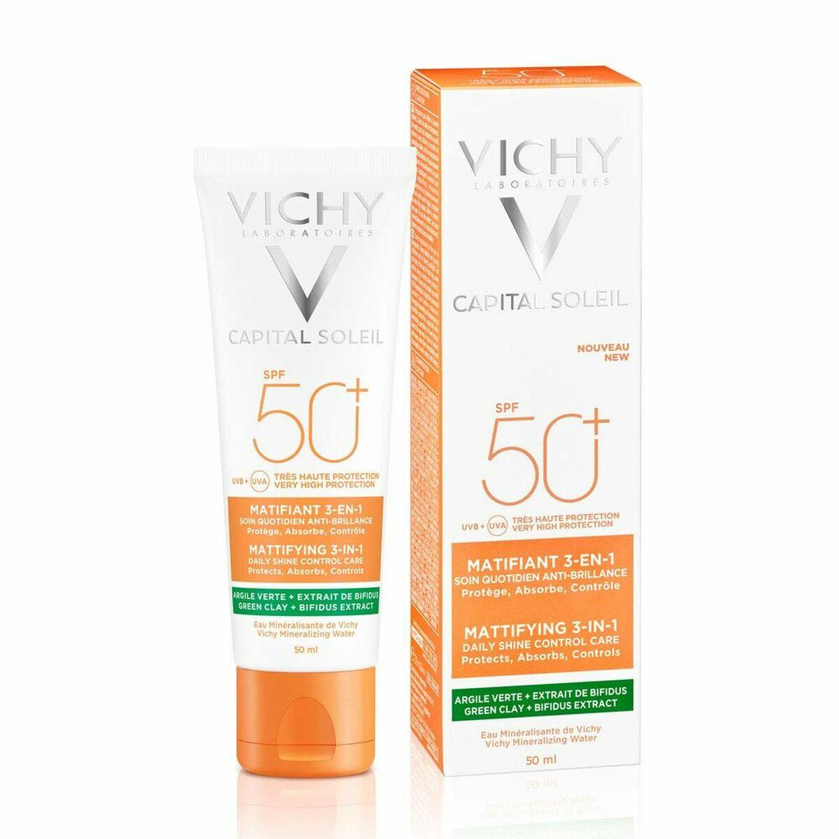 Vichy Capital Soleil 3-i-1 ansigtscreme - mat finish SPF 50, 50 ml
