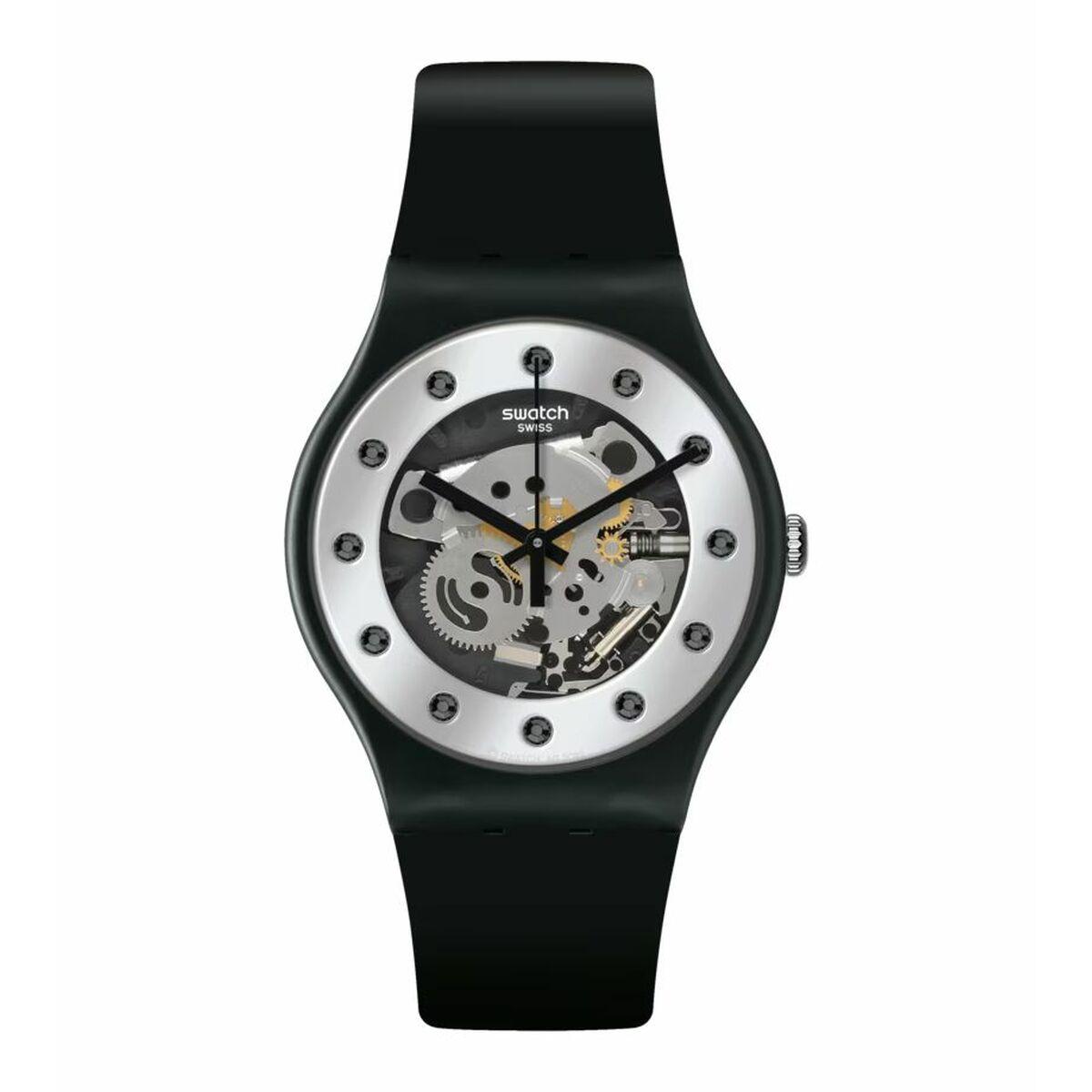 Swatch unisex armbåndsur SUOZ147 - Ø 41 mm, sort/hvid