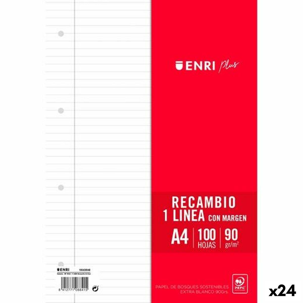 ENRI udskiftningsark A4, hvid - 100 ark, 90 g/m² (24 pk)