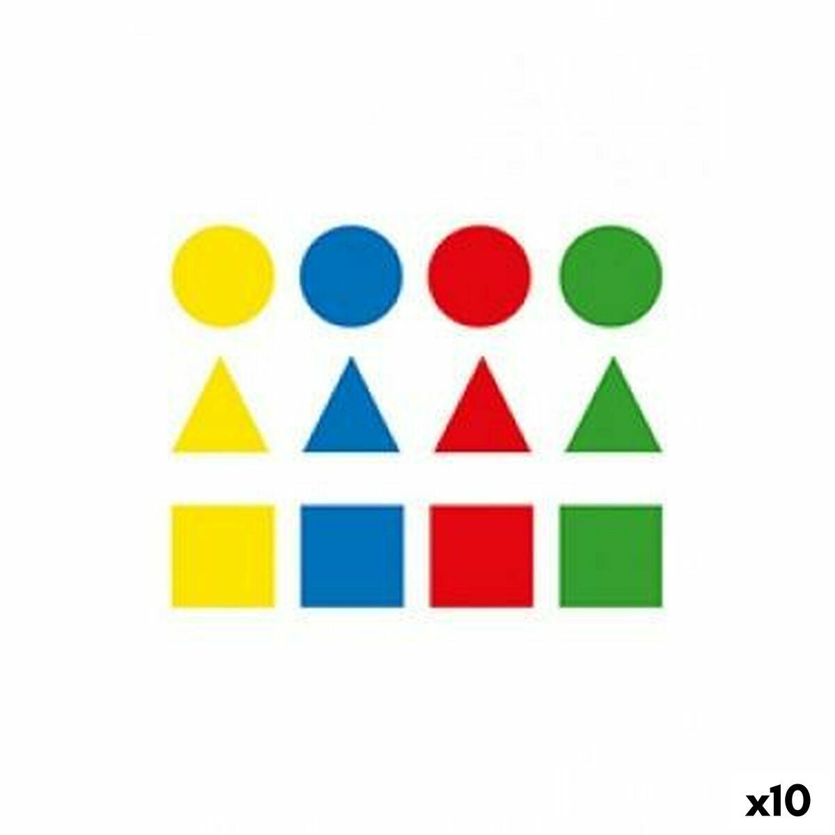 Apli Gomets klistermærker - Multifarvet geometri, 12 ark (10 enheder)