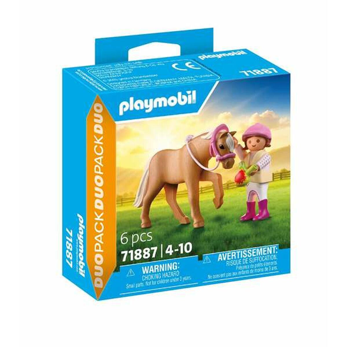 Playmobil DuoPack 71887 - pige med pony, 6 dele