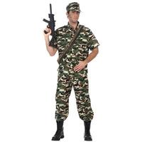 Kostume til voksne Th3 Party Camouflage soldat M/L