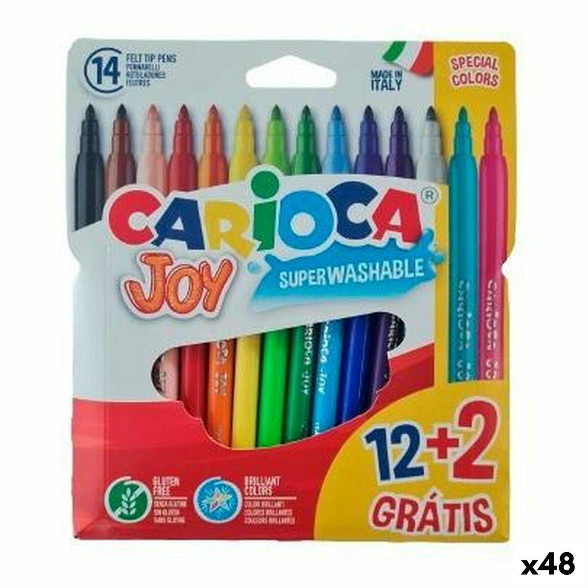 Carioca JOY fiberpenne - multifarver, 12 dele (48 pak)